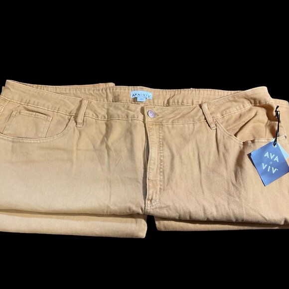 Mustard Denim Pant - Picture 3 of 3